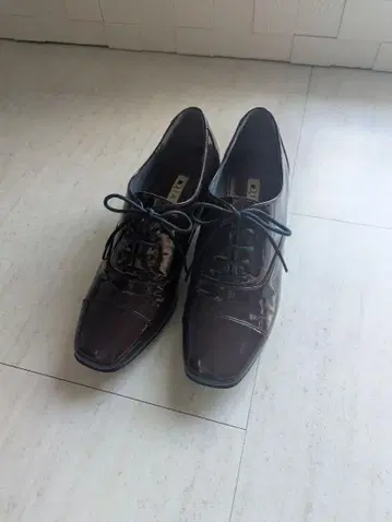 다크 브라운 로퍼 가죽 신발 23.0cm