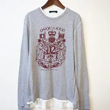 디스퀘어드 Dsquared2 데미지 가공 엠블럼 로고 롱 T