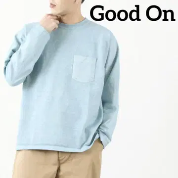 Good On 구드온 일본제 빈티지 가공 포켓 롱 슬리브