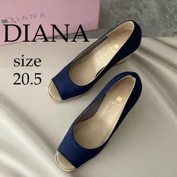 미사용 새상품 DIANA WELL FIT 네이비 오픈토 펌프스 20.5