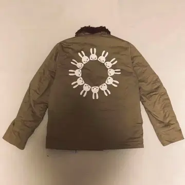 CUNE 큔 토끼 프린트 밀리터리 덱 자켓