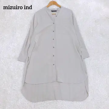 mizuiroind 미즈이로 인드 스탠드 카라 롱 셔츠 Free