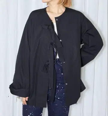 CITYSHOP 프론트 리본 블라우스