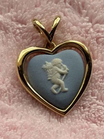 WEDGWOOD 재스퍼 하트 목걸이 펜던트 탑 카메오
