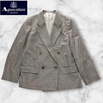 Aquascutum 테일러드 자켓 체크 더블
