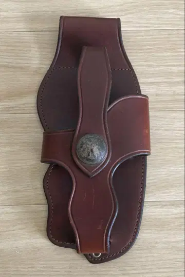 웨스턴 가죽 지갑 홀더 실버 콘초 (하프 달러) 소가죽