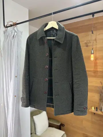 울 카키 그레이 SHIPS 자켓