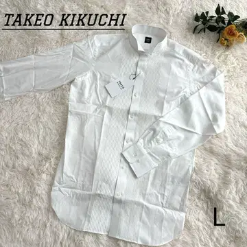 새상품 TAKEO KIKUCHI 다케오 키쿠치 셔츠 포멀 화이트 L