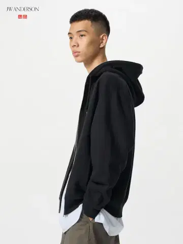 유니클로 JW ANDERSON 오버 사이즈 풀 집업 맨투맨 후드티