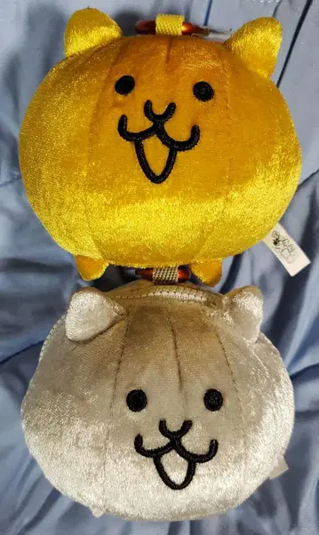 냥코 대전쟁 봉제 인형 파우치 카라비너 포함 금 고양이 메탈 고양이