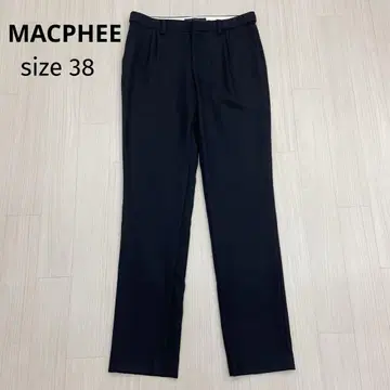 MACPHEE 맥피 울 100% 턱 슬랙스 38