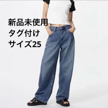[ 새상품 ] 유니클로 UNIQLO 배기 커브 청바지 25
