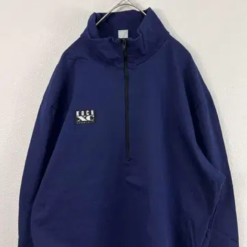 USA 제조 90s koch xc 하프 지퍼 상의 보라색
