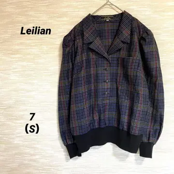 Leilian 셔츠 울 블라우스 [ S ] 풀오버 어깨 개더 0601