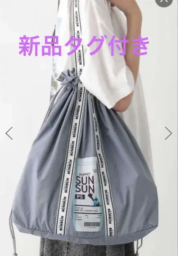 택 포함 새상품 글로벌 워크 퍼펫 스 토트백 블루 그레이