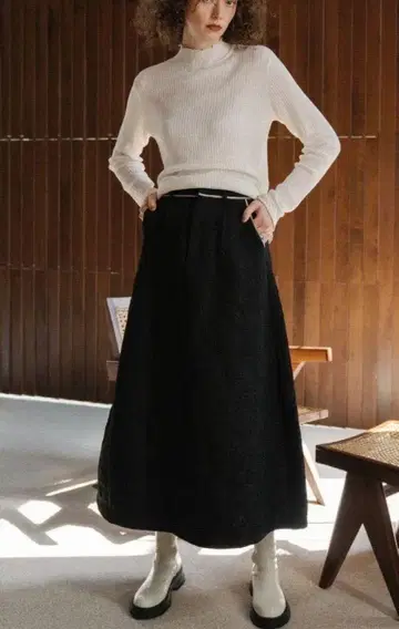 willfully 위 자카드 롱 스커트