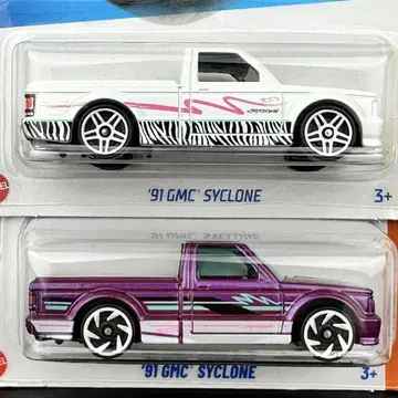 핫휠 미니카 미국판 '91 GMC 사이클론 2대 세트