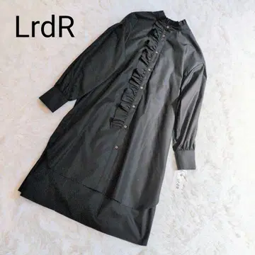 센소유니코 LrdR 루디 프릴 셔츠 원피스 블랙
