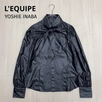 L'EQUIPE YOSHIE INABA 보타이 나일론 긴팔 셔츠