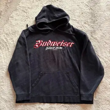 [ VINTAGE ] Budweiser 자수&올 패턴 후드티 2XL