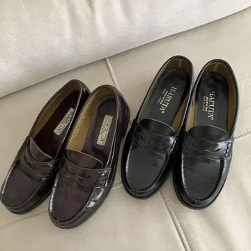HARUTA 로퍼 2켤레 블랙 브라운 23cm