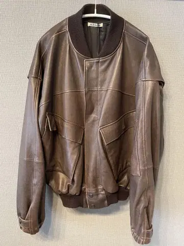 AURALEE LAMB LEATHER FLIGHT BLOUSON