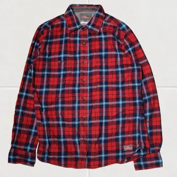 J1270@ Dickies 플란넬 셔츠 체크 무늬 긴팔 L 레드
