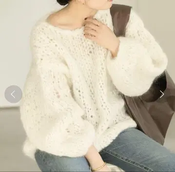 plage 2024AW 핸드 니트 점보 탐 풀오버