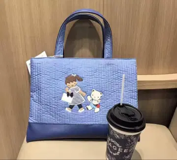 파밀리아 파랑 토트백 비오는날