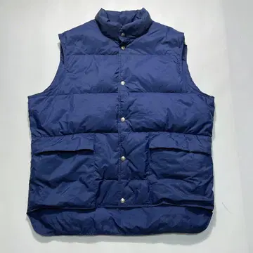 80s 엘엘빈 USA제 다운 베스트 네이비 XL 7142