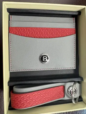 BENTLEY 카드 케이스 그레이/레드