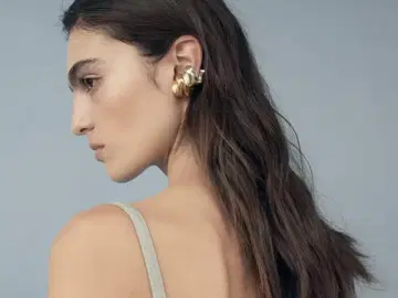 No.832 crumpled ear cuff: 이어커프 이어클립