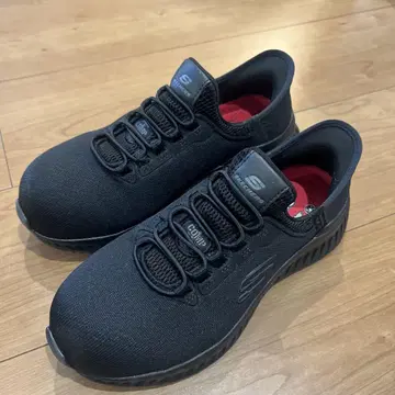 Skechers 슬립인 블랙 스니커즈 23.5cm 작업화 선단 보강