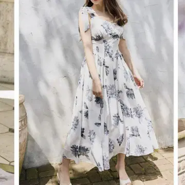 herlipto 스타일 Sunflower PrintedMidiDress