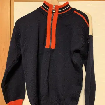 FILA 집업 스웨터 네이비