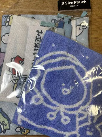 오분구토잇쇼 이토요카도 3연 파우치 자카드 타월