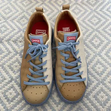 CAMPER TWINS 39 베이지 스카이블루 스니커즈