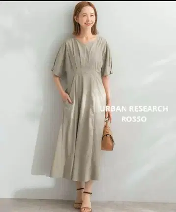URBAN RESEARCH ROSSO 그레이 롱 원피스 반팔