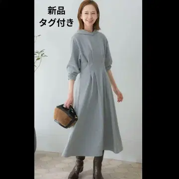 택 포함 새상품 URBAN RESEARCH 허리 마크 후드티 원피스