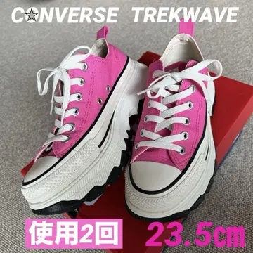 컨버스 트렉 웨이브 로우컷 통굽 핑크 23.5cm