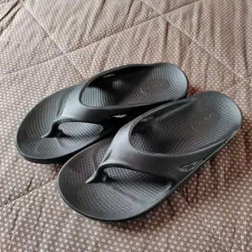 OOFOS 우포스 블랙 플립플랍 27cm