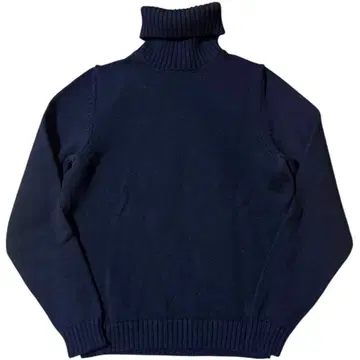 ZANONE 이탈리아제 터틀넥 니트 44 네이비 울100%