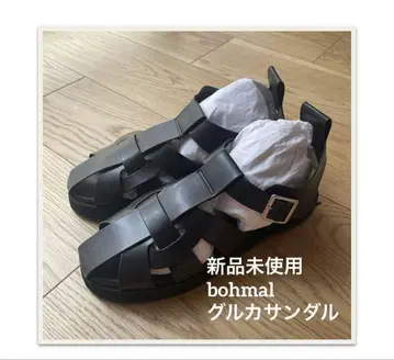 미사용 새상품 bohmal 보마르 구르카 샌들 24.5cm 블랙
