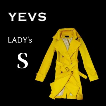 여성용 S 사이즈 YEVS 이브스 트렌치코트 산황색