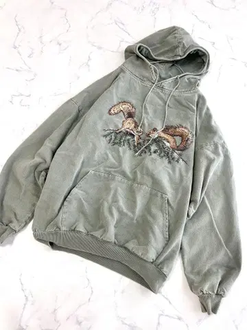 WEK 다람쥐 후드티 후드 워크 구제 의류 빈티지