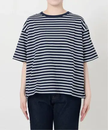 SLOBE IENA 베이직 빅 T셔츠 네이비 보더
