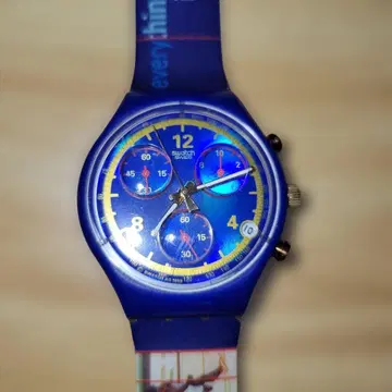 정크 Swatch 파랑 아날로그 손목시계 쿼츠