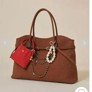 [ 택 포함 ] snidel 소프트 벨트 토트백 브라운