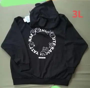 시마무라 치이카와 지퍼 후드티 중간 블랙 3L