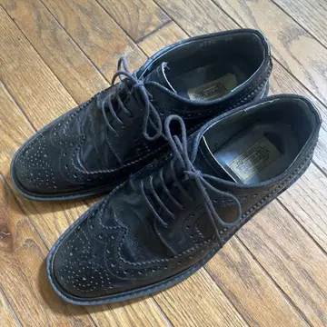 블랙 윙 팁 가죽 신발 NIPPON SHOE 빈티지